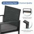 thumbnail image 6 of Orange-Casual 5-Piece Outdoor Furniture Set, Patio Steel Wicker Conversation Set, with Ottomans & Soft Washable Cushions, Grey, 6 of 10