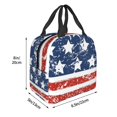 thumbnail image 3 of Fotbe USA Colors Stripes1 Bolsa Térmica con Estampado y Forro de Aluminio Grueso Bolsa de Almuerzo con Bolsillo Frontal para Hombres y Mujeres, Ideal para Trabajo, Escuela, 3 of 8