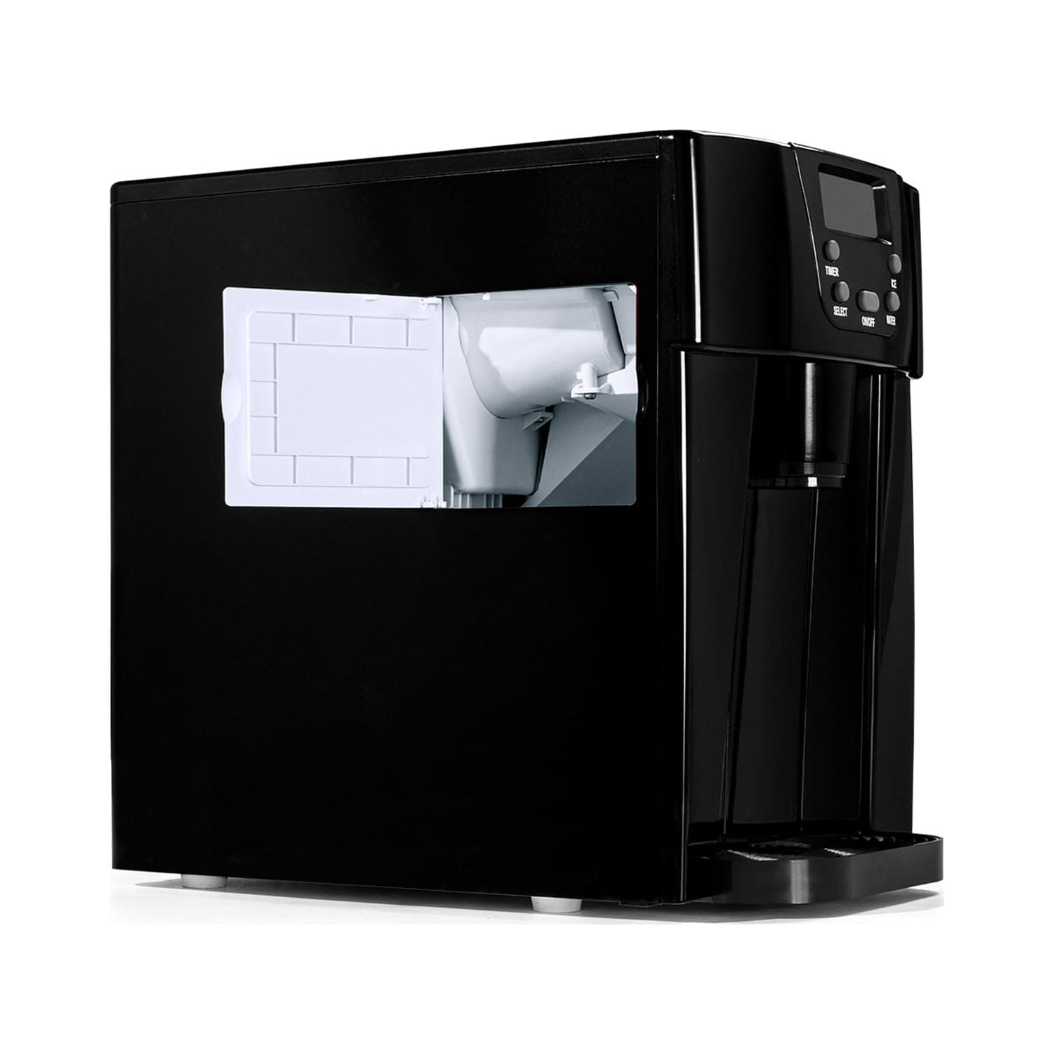 Kepooman 2 in 1 Compact Electric Ice Machine for Countertop, Black Portable Countertop Ice Maker, Stainless Steel Ice Cube Maker for Home Office Kitchen Bar Party, 2 Sizes of Bullet-Shaped Ice Kepooman 2 in 1 Compact Electric Ice Machine for Countertop, Black Portable Countertop Ice Maker, Stainless Steel Ice Cube Maker for Home Office Kitchen Bar Party, 2 Sizes of Bullet-Shaped Ice