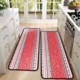 thumbnail image 4 of Kitchen Rugs Sets Of 2,Red Christmas Striped Pattern Anti Fatigue Kitchen Mat Rugs Non Slip Washable,Decorative Kitchen Floor Mats for Kitchen,Sink,Laundry,17"x47"+17"x47", 4 of 5