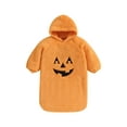 thumbnail image 2 of Infant Baby Girl Boy Halloween Costumes Ghost Long Sleeve Hoodie Jumpsuit Pumpkin Face Hooded Romper Bodysuit Fall Winter Outfits, 2 of 8