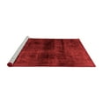 thumbnail image 2 of Ahgly Company Machine Washable Indoor Round Abstract Red Modern Area Rugs, 5' Round, 2 of 4