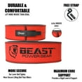 thumbnail image 3 of Beast Power Gear Weight Lifting Belt with Free Strap - 4 Inches Wide 10MM 13MM Lever Belt Weightlifting with Lever Buckle, 3 of 5