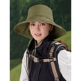 thumbnail image 6 of HonorHut Sun Protection Wide Brim Bucket Hat for Women,Green,Lightweight Packable Water Resistant with Detachable Neck Flap for Fishing Hiking Camping, 6 of 7