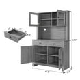 thumbnail image 3 of PIONEERWORKS Armoire de Garde-Manger de Cuisine 64 Pouces, avec Support pour Micro-Ondes, Armoire de Rangement avec Tablette Ajustable, Gris, 3 of 8