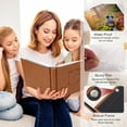thumbnail image 2 of TJT Photo Albums for 4x6 Holds 770, 154 Pages Leather Pockets Photo Book Pictures Album, Ideal Gifts for Christmas Family Travel Wedding Baby, Brown, 2 of 11