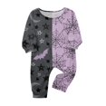 thumbnail image 2 of Halloween Family Matching Pajamas Sets, Seasonal Matching Sleepwear, Spooky Bat Season Casual Home Pajamas Loungewear, Holiday Matching Pjs for Halloween Party Daily Relaxation Nightwear, 2 of 3
