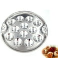thumbnail image 5 of Cheer.US Snail Plate, Hotel Lightweight Tableware sy Clean Server Dish Restaurant Home Kitchen Dinner 12 Holes Mushroom Escargot Stainless Steel Heat Resistant-7.5’’, 5 of 7