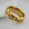 thumbnail image 5 of 1pc 8mm/0.315in Men's Tungsten Steel Golden Ring For Men, Hip Hop Fashion Personality Index Finger Ring, Exquisite Men's Accessory Jewelry Ornament For Daily Wear, Banquet Party Holiday Birthday Gift, 5 of 11