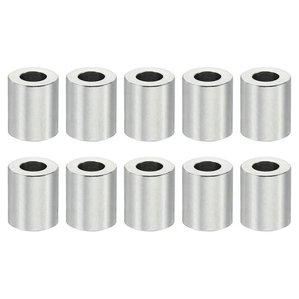 Espaciadores de Acero Inoxidable M4, 10 Pcs Espaciador de Metal Acero Inoxidable 4.2mm ID x 8mm OD x 10mm L para 5/32 pulgadas o M4