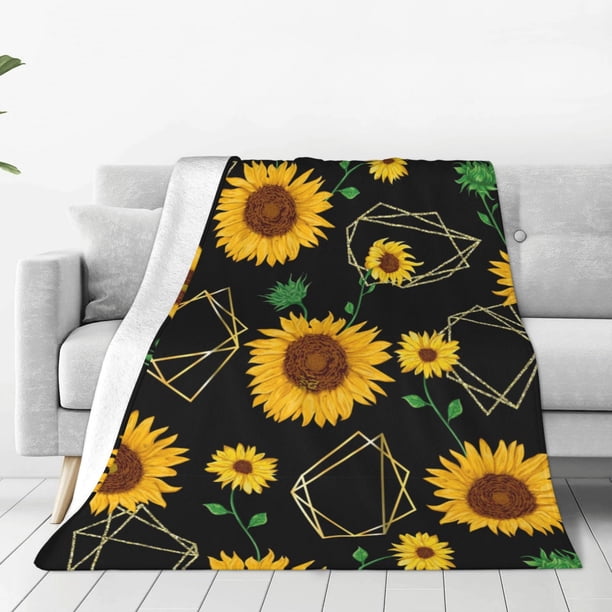 Fotbe Flower (2) Manta de Franela Acolchonada con Estampado, Súper Suave y Esponjosa, Extra Grande para Sofá, Cama, Uso Todo el Año-40"x30"