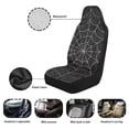 thumbnail image 5 of Yuyamidu Halloween Cobweb Car Front Seat Covers Waterproof Car Seat Covers Front Seats Only Stretch Polyester Fabric Cover Easy to Install Universal Fit for Most Vehicle, 5 of 7