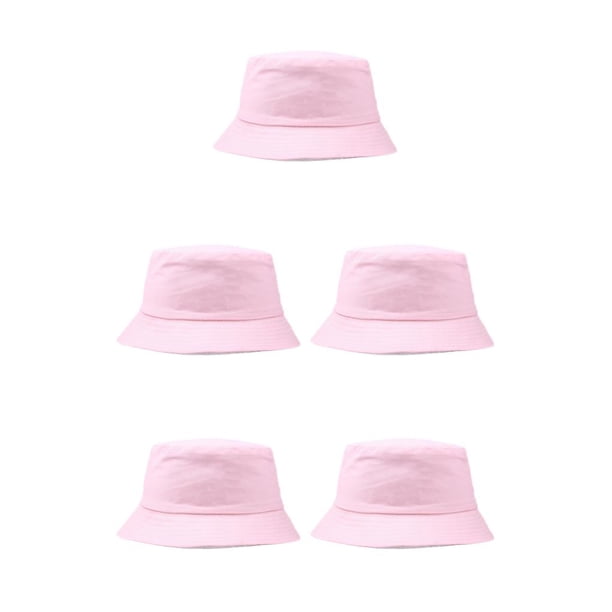Minnieouse Sombrero de pescador para todas las estaciones, sombreros de pescador delicados, sombreros decorativos elegantes, accesorio de moda Rosa 5piezas