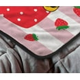 thumbnail image 3 of Minnie Mouse So Sweet Strawberry Print Silky Soft Throw Blanket, 46" X 60", 3 of 4
