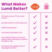 Lume Whole Body Women’s Deodorant - Invisible Cream Stick - Aluminum Free - Peony Rose - 2.2oz