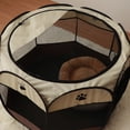thumbnail image 5 of Jaula octogonal para mascotas, valla plegable de tela Oxford, impermeable, para gatos, sala de partos, resistente a los arañazos, tienda de campaña para perros, suministros para mascotas, 5 of 5