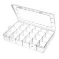 thumbnail image 1 of Large 24 Grids Plastic Organizer Box Adjustable Dividers,Clear Storage Box for Jewelry, Art DIY Crafts, Washi Tapes, 1 of 4