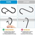 thumbnail image 3 of RUseeN 10 Pack S Hooks for Hanging, 3.5 Inchh Metal Plant Hooks for Hanging Baskets, with Locking & Clasp, S Hooks Outdoor, Heavy Duty S Shaped Hooks with Safety Buckle, for Bird Feeders, Lights, 3 of 7