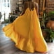 thumbnail image 5 of Vestidos de verano Fnochy para mujer, de una pieza, color liso, a la moda, informales, sin mangas, con tirantes, bolsillos, sueltos, sin espalda, vestido amplio con vuelo, 5 of 8