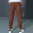 thumbnail image 5 of ZVNAΖH Boys' School Uniform Jogger Pants, Elastic Waistband with Drawstring Closure, Stretch Twill Fabric, for 4-12 Years, 5 of 8