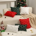 Christmas Tree Decorative Pillow Covers Soft Plush Faux Fur Luxury