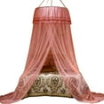 thumbnail image 2 of Bed Canopy, Bed Curtain for Single to King Size, Canopy Bed Curtains Round Lace Dome, Bedroom Indoor Outdoor Decor for Girls Boys Adults (Red), 2 of 2