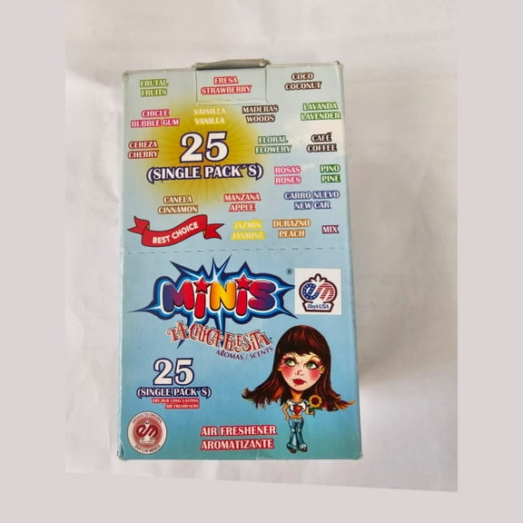 La Chica Fresita Car Air Freshener MINIS Strawberry Fresa 25 Pack for Cars, Vans, Trucks, Trailers