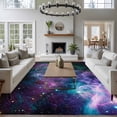 thumbnail image 4 of Purple Ombre Starry Night Area Rugs Collection 6'x9', Modern Abstract Art Non Slip Indoor Rectangle Throw Runner Rug Floor Mat Carpet for Living Room Dining Table Bedroom Nursery, 4 of 9