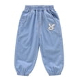 thumbnail image 3 of MuXiKeJi Clothes Girls Denim Pants Y2K Lightweight Soft Loose Long Denim Pants Summer Casual Wear Resistant Bottoms for Toddler Kids Girls Denim Pants, 3 of 8