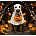 thumbnail image 6 of Cadancy Halloween Ghost Dog Pumpkin Candy Bowl Figurine Trick or Treat Bucket Holder Spooky Cute Puppy Decor Display Seasonal Home Party Decor Front Porch Entryway Decoration, 6 of 9