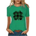 thumbnail image 1 of QIPOPIQ Chemises à Manches Courtes pour Femmes Col Rond T-Shirts de la Saint-Patrick T-Shirts Amples T-Shirt Trèfle T-Shirt Vert T-Shirts Tops St Patricks Day Tunique T-Shirts de Vacances T-Shirts Graphiques Offres, 1 of 5
