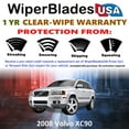 thumbnail image 2 of 2008 Volvo XC90 Beam Wiper Blades Wipers w/1yr Warranty (Set of 3) w/Rear Wiper (WiperBladesUSA), 2 of 5