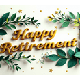 thumbnail image 4 of Happy Retirement Banner with Green Leaves Gold Balls and Stars Background Party Decoration for Retirement Parties Photo Backdrop Retirement Celebrations Decor Props, 4 of 4