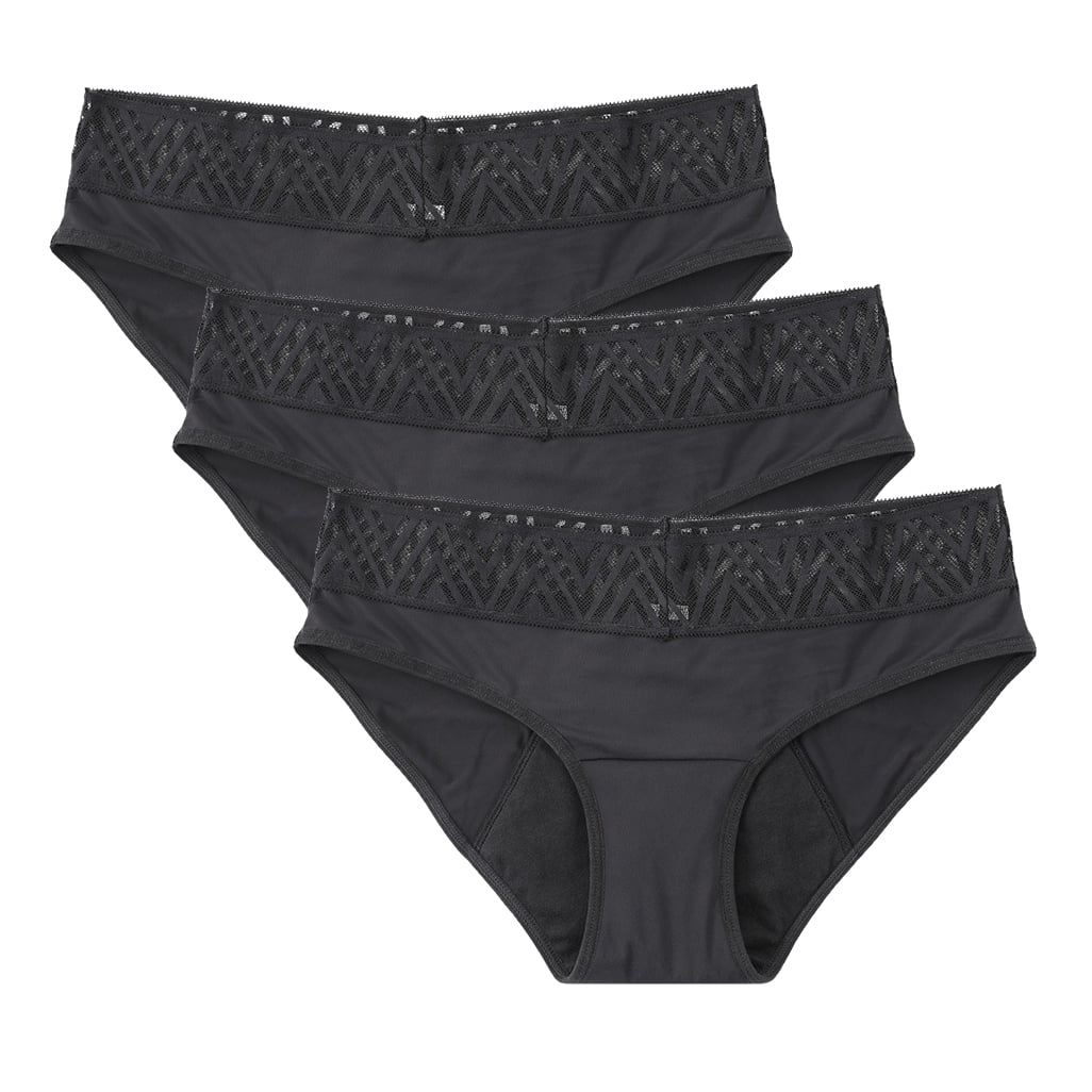 Spdoo 3 Pack Women Menstrual Underwear Four Layers Of Leak Proof Soft Low Waist Postpartum 