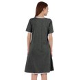 thumbnail image 4 of Inkmeso Solid Nightgown Dress For Women Nightwear Lace short sleeve Loungewear Tunic, 4 of 7