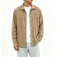 thumbnail image 6 of MXALUOB Men's Corduroy Jackets Button Front Textured Shirt Jacket with Chest Pocket Turn Down Collar Long Sleeve Casual Overshirt, 6 of 6