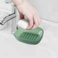 thumbnail image 6 of Weloille Self-Draining Soap Dish, Non-Slip Plastic Soap Holder, Multipurpose for Bathroom and Kitchen, Green/Yellow, 14x10x6cm, 6 of 6