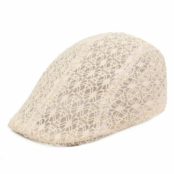 Women Ladies Fashion Lace Beret Driving Sun Cap Casual Cabbie Newsboy Hat NEW