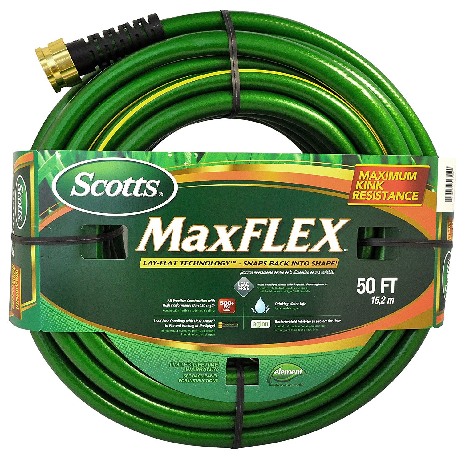 Smf58050cc Maxflex Premium Heavy Duty Garden Hose 5 8 Inch By 50 Smf58050cc Maxflex Premium Heavy Duty Garden Hose 5 8 Inch By 50 Feet Green Maximum Kink Resistance Scotts Com