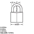 thumbnail image 5 of Master Lock 1-3/16” Covered Solid Body Padlock, 5 of 5