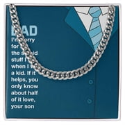 Gift for Dad Cuban Link Chain Necklace Gift For Him, Birthday Gift, Aniversary Gift