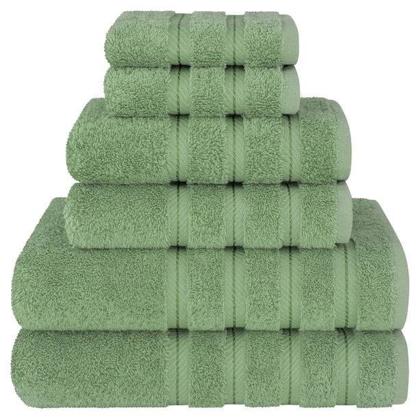 Juego de toallas American Soft Linen Luxury, 6 piezas, 100% algodón