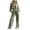 Green, variant on Leey-World Women'S Outfit Sets Women Fall Clothes Winter Solid Color Long Sleeve Pullover Crop Top and Wide Leg Pants Lounge Set Travel Outfits for Women
