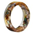 thumbnail image 4 of Anillo de dedo transparente con flores secas de madera para mujer, joyería creativa, regalo de cumpleaños, 4 of 5