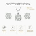thumbnail image 3 of Gilded Lab grown 1 Cttw Diamond sterling silver stud earring and necklace set, 3 of 7