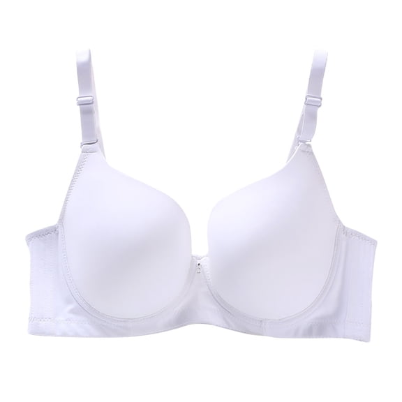 Plus Size Underwire Bra for Women Supportive Push Up Large Bust Everyday Bralettes Adjustable Strap Underwear (95D, White)