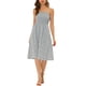 thumbnail image 2 of Vestido floral de tirantes de verano de INSPIRE CHIC para mujer XS azul grisáceo, 2 of 5