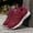 Red, variant on Men's Comfortable anti Slip hook and loop fastener Walking Sport Shoes