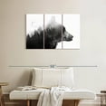 thumbnail image 2 of Elephant Stock Nature Big Bear I Wall Art - Horizontal Multi Panel Canvas - Living Room Wall Decor - Animal Multi Panel - Gray And Black Decor By Cafelab - 38" x 24", 2 of 4
