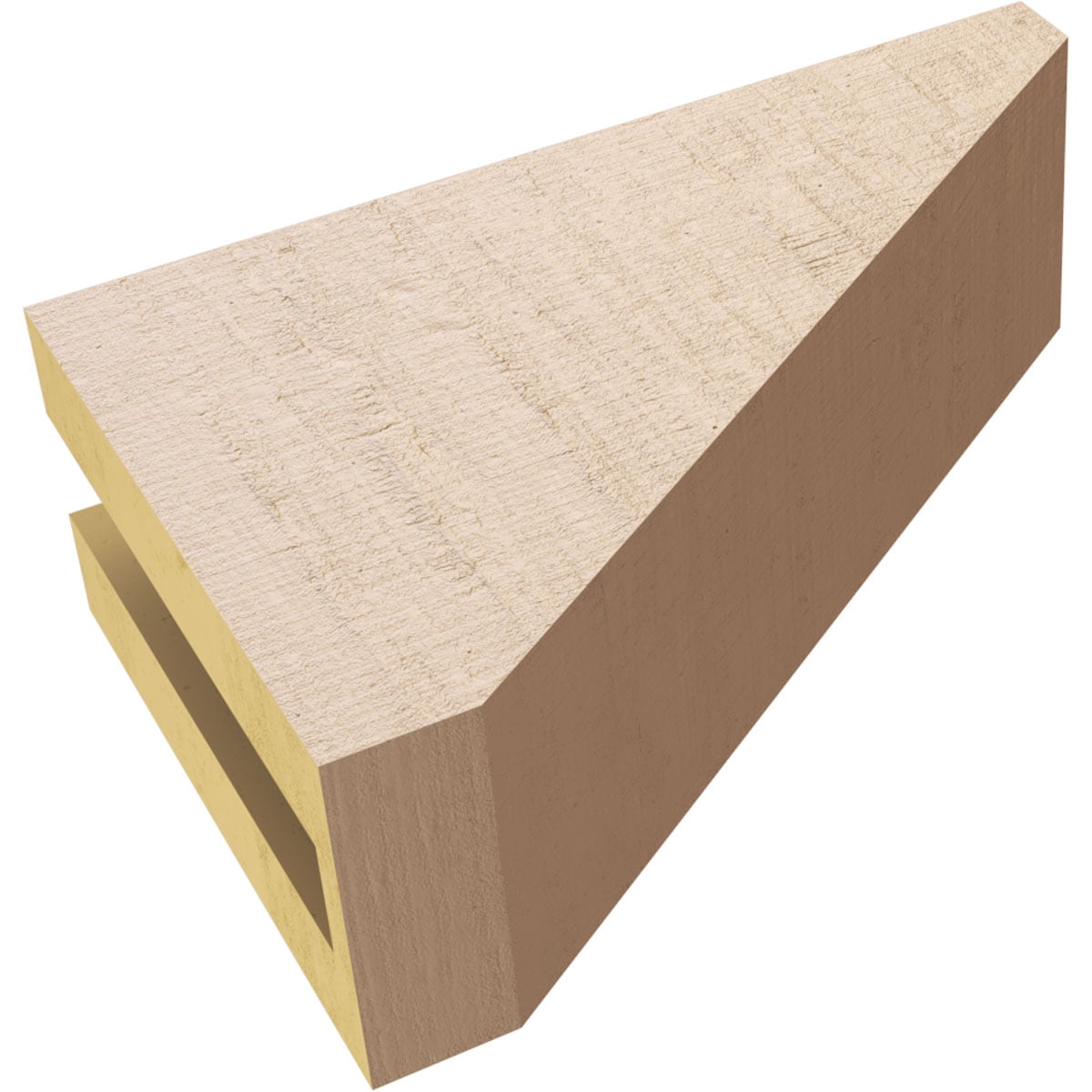 3"W x 9"D x 6"H Classic Concord Rough Cedar Woodgrain TimberThane Corbel, Primed Tan